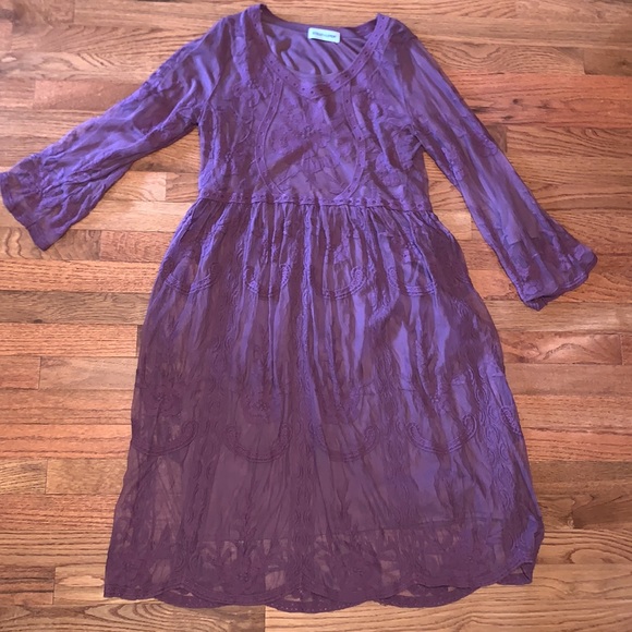 Citrus & Lemon Boutique Henly Midi Dress in Plum - Picture 3 of 7